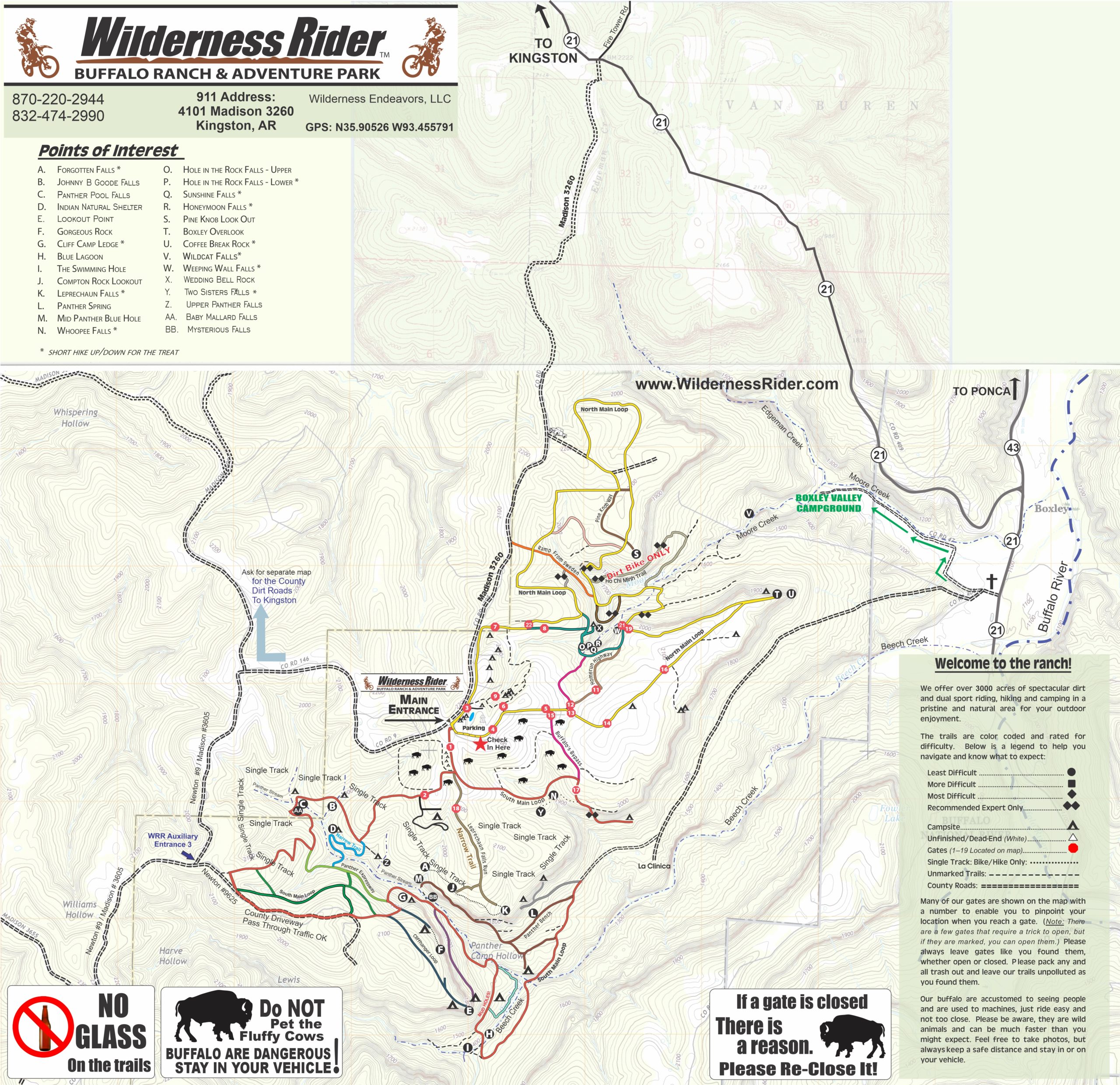 Large map of both campgrounds