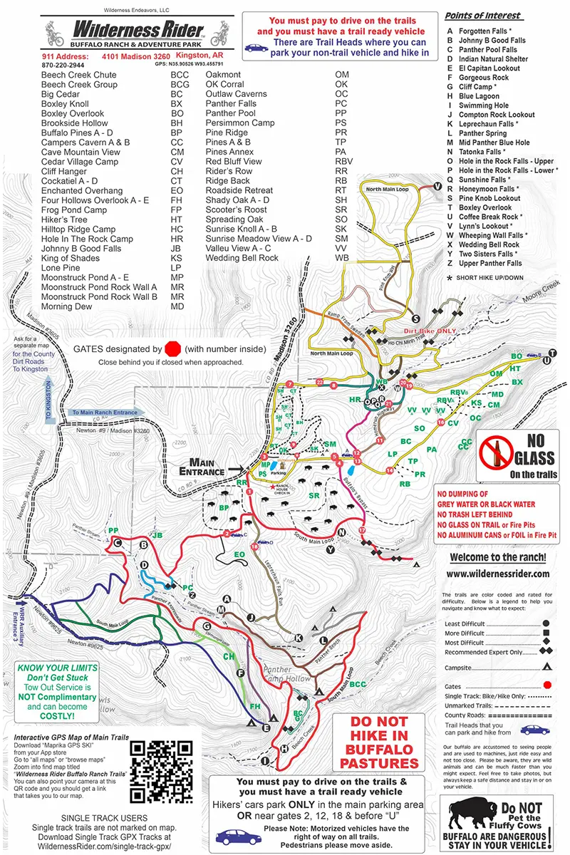 Campsite Map, September 2021