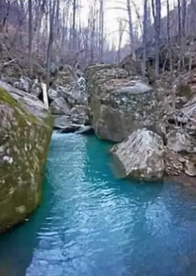 creek flowing through rocks