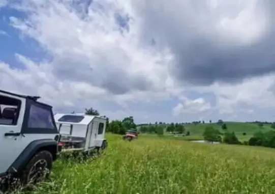 Jeep with a trailer