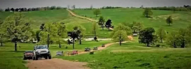 Jeeps on a trail