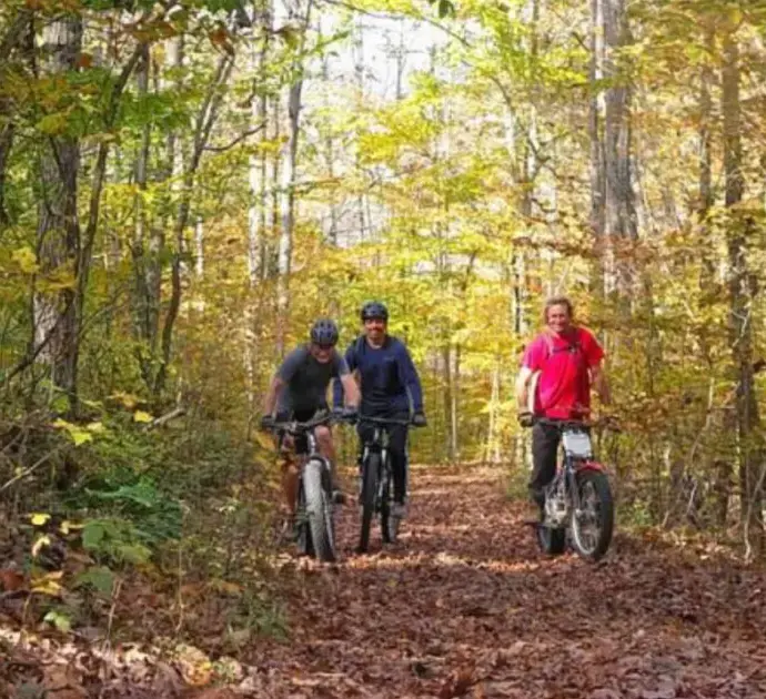 Riding bikes in the wilderness