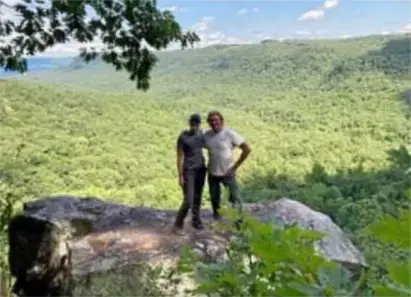 View from a rock of the wilderness